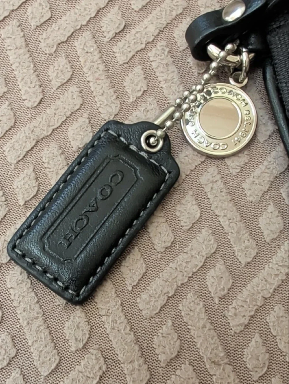 Coach Legacy 65th Anniversary Black Signature Canvas Striped Wristlet NWOT